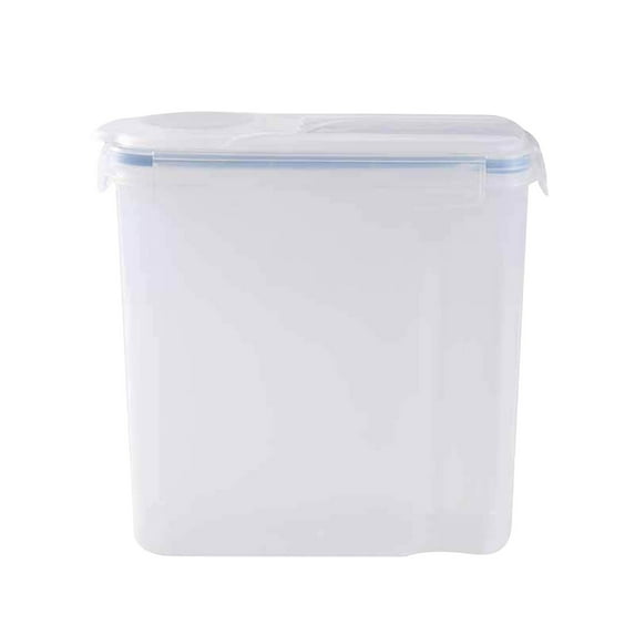 4L Large Kitchen Storage Jar | Airtight Sealed Grain & Cereal Container | Food-Grade Plastic Dry Goods Preservation Bin with Measuring Scale & Flip-Top Lid
