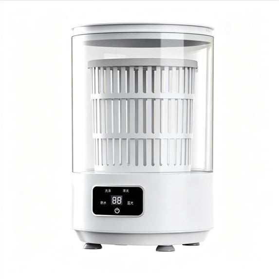 4L Portable Mini Washing Machine, USB Powered Compact Laundry Washer with Removable Basket, Low Noise Travel Washer for Underwear, Socks, and Delicates