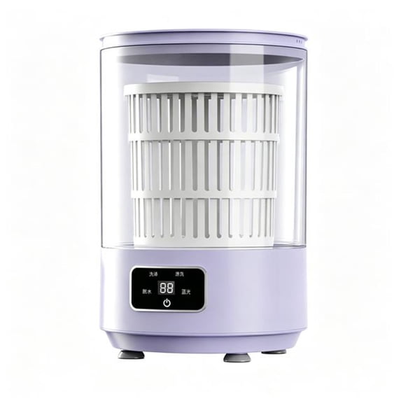 4L Portable Mini Washing Machine, USB Powered Compact Laundry Washer with Removable Basket, Low Noise Travel Washer for Underwear, Socks, and Delicates