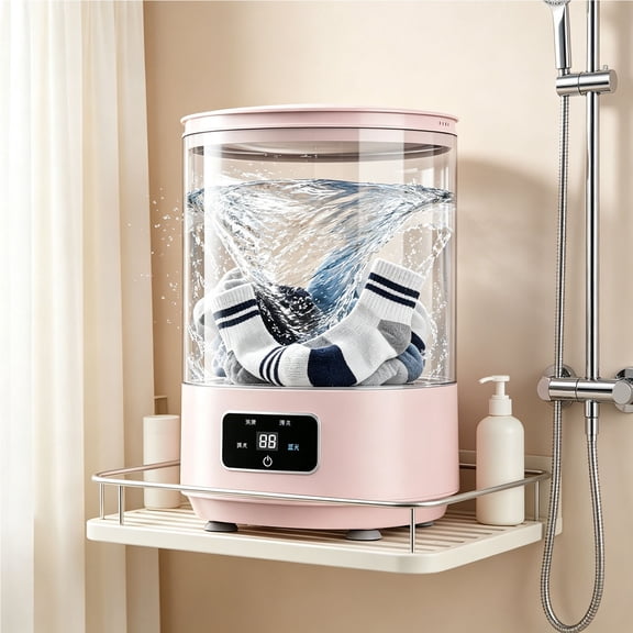 4L Portable Mini Washing, Portable Travel Washing Machine, USB Powered Small Laundry Washer with Removable Basket Compact Washer for Underwear Socks Clothes