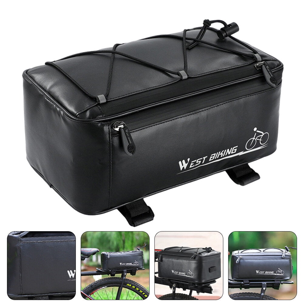 4L Rear Rack Bag for Bike Luggage Bag PU Leather Mountain Bike Saddle