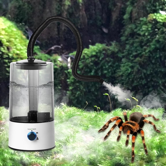 4L Reptile Humidifier Fogger, Ultrasonic Silent Terrarium Mister with Adjustable Telescopic Hose (40160cm) & Auto Shut-Off, Cool Mist Humidifier for Chameleon, Bearded Dragon, Gecko, Snake, Frog