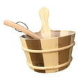 thumbnail image 1 of 4L Sauna Barrel and Ladle SPA Steaming Bathroom Tool Sauna Accessories Bath Accessories for Swimming Pool Wood Brown, 1 of 8