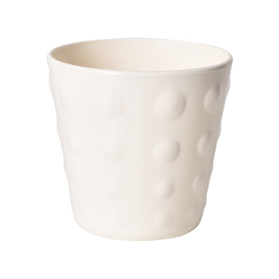 4L Thickened Plastic Flower Pot - Mini Container for Small Greenery, 3.4x3.4x3.3 Inch Decorative Roman Style Pot, Durable Indoor Outdoor Vessel for Home Office Decor