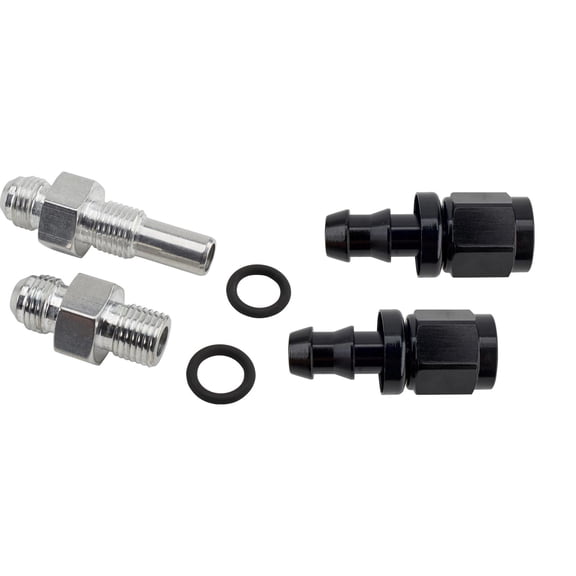 4L80E Trans Adapter Fittings, 6AN to 1/4 Inch & Push-On Fittings