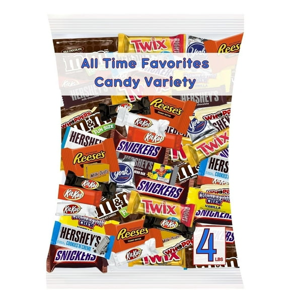 4LB Chocolate Candy Variety Mix Bag  Bulk Assortment of Individually Wrapped Favorites for Parties, Office, Holidays, Halloween, Gift Bags, Sharing & Candy Bowls  Milk Chocolate & Caramel Mix