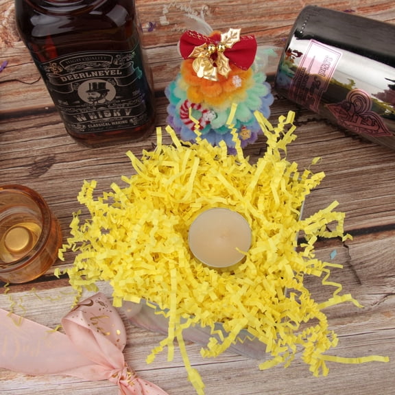 4LB Yellow Crinkle Cut Paper Shred Filler Gift Basket Confetti Easter Grass