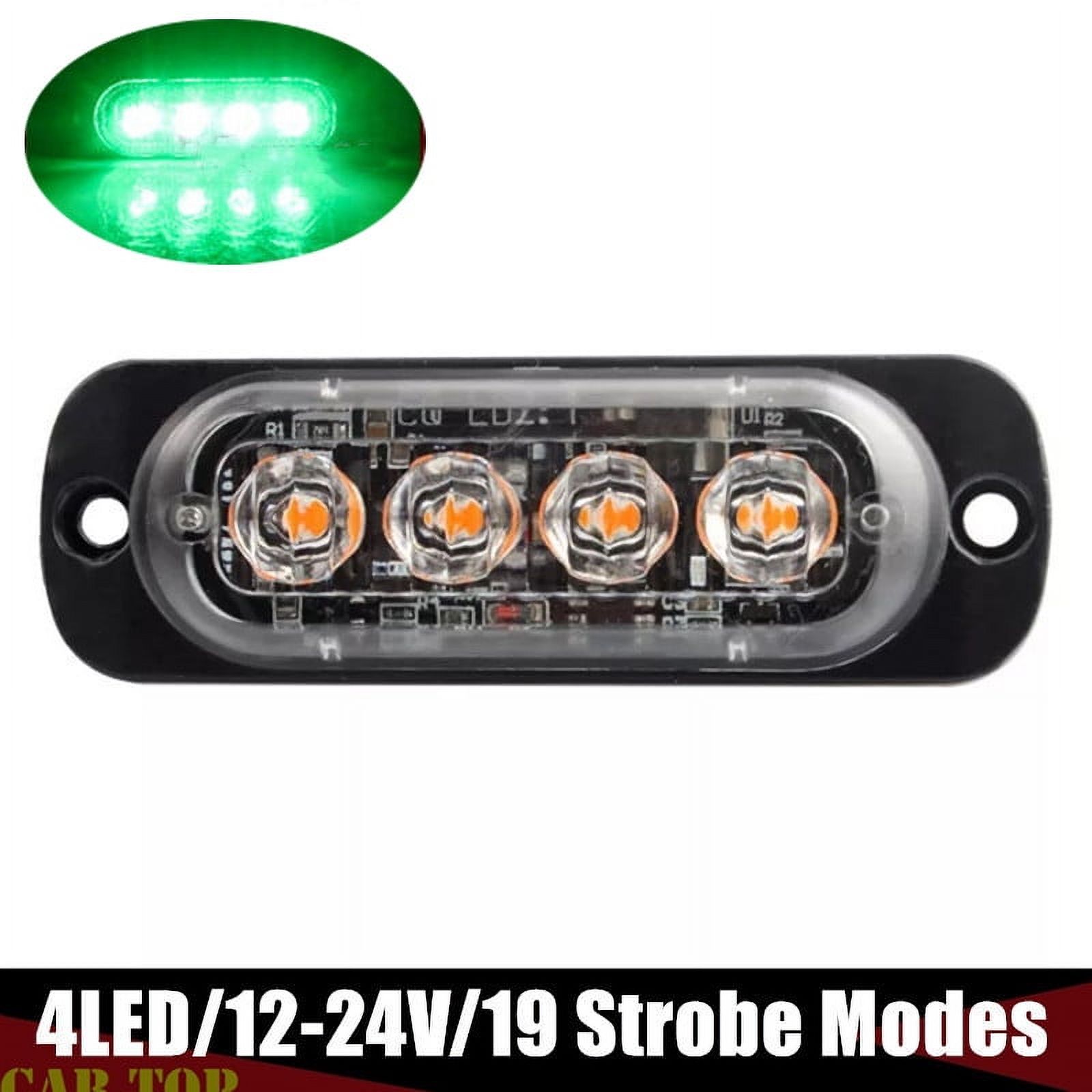 4LED Car Strobe Warning Light Grill Flashing Breakdown Emergency Light