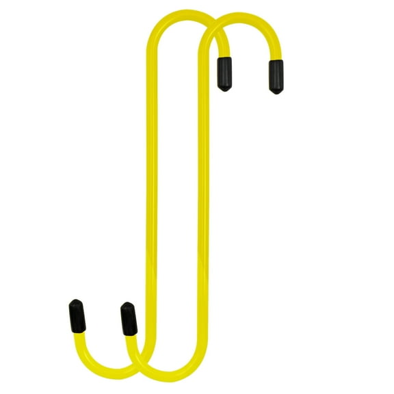 4LIFETIMELINES Brake Caliper Hanger Hooks Durable Steel Yellow Powder Coated with Rubber Tips 2 Pack