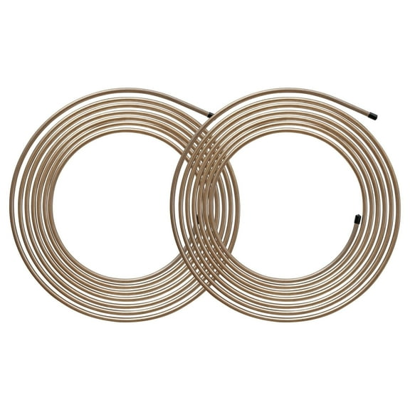 4LIFETIMELINES Brake Line Tubing Copper-Nickel 2 Coils 3/8 x 25