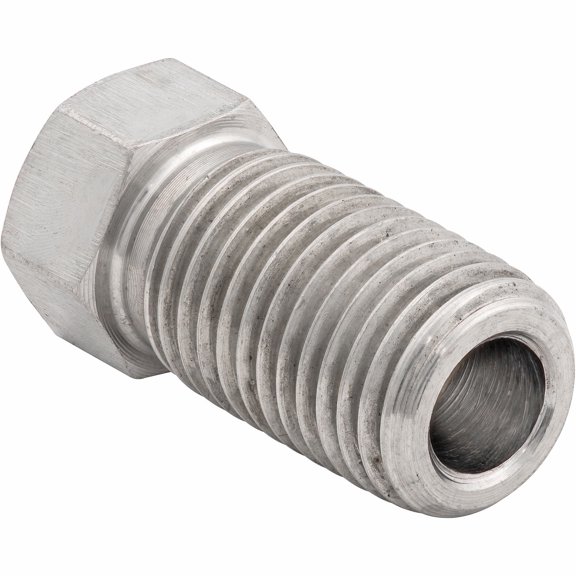 4LIFETIMELINES Stainless Steel Brake Line Tube Nut, Long, 3/16 (3/8-24 Inverted), Bag of 10