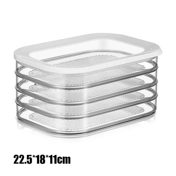 4Layer Sealed PET Plastic Food Storage Container Set, Refrigerator- Airtight Meal Prep Containers, Reusable Meat/Frozen Food Packaging Boxes, Fruit & Vegetable Storage Containers, Kitchen Accessories