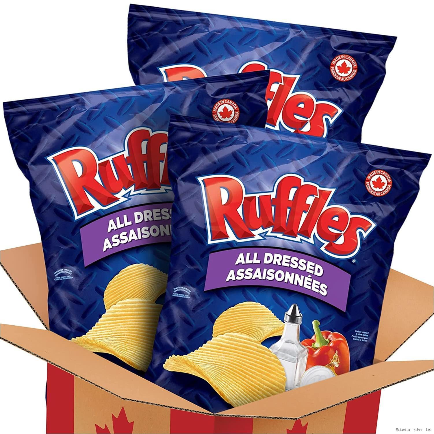 4Lbs (1.8Kg) Of Jumbo Ruffles All Dressed Chips 3 Huge