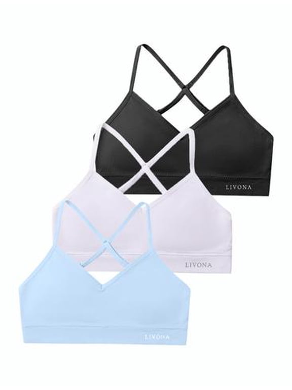 Soft Seamless Padded Training Bras | Tween Girls 3 Pack
