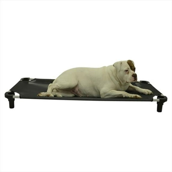 4Legs4Pets C-BK5222DG 52 x 22 in. Unassembled Pet Cot - Black with Dustin Green Legs