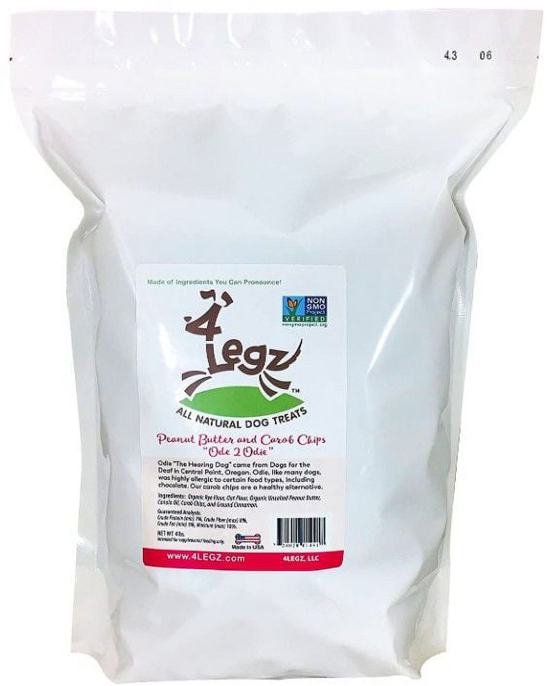 4Legz Ode 2 Odie Peanut Butter and Carob Chips for Dogs [Dog, Treats