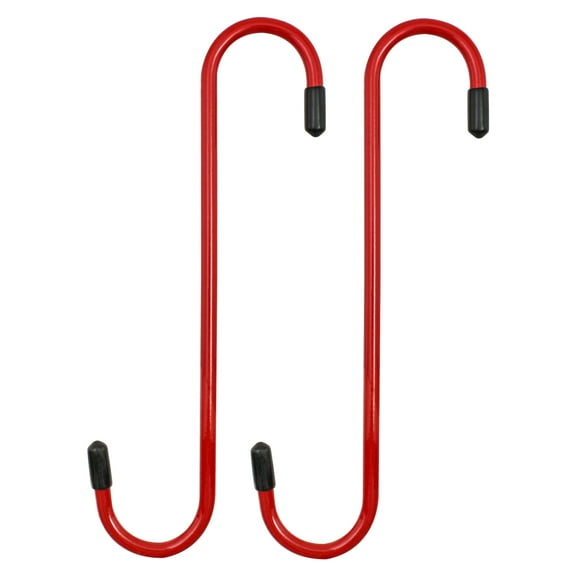 4LifetimeLines Steel Brake Caliper Hanger Hooks, Red Powder Coated, 2 Pack