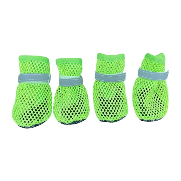 4Lots Comfortable Dog Booties with Airflows Summers Dog Shoes Paw Protecting Dogs Boot Meshes Nonslip Pet Socks
