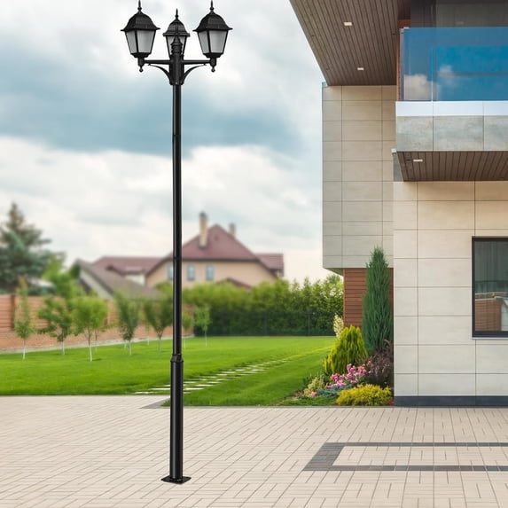 4M 220.46Lbs Street Light Pole, Outdoor Street Light Posts Split Street ...