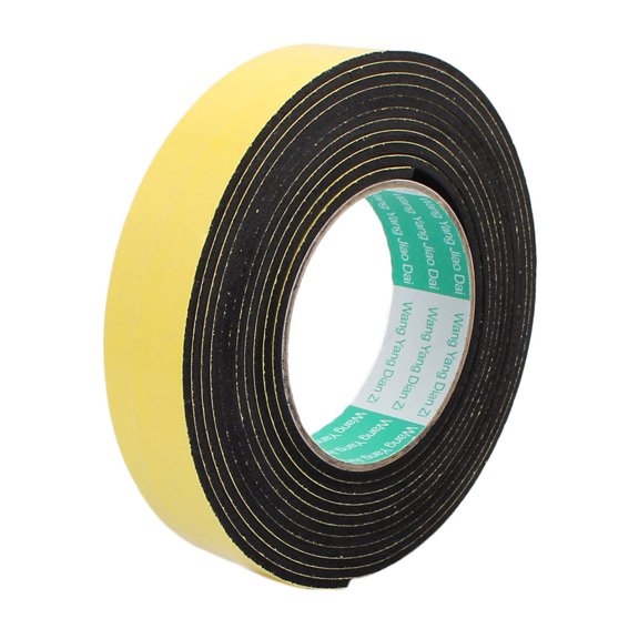 4M 30mm x 3mm Single-side Adhesive Sound Insulation Sponge Foam Tape Yellow