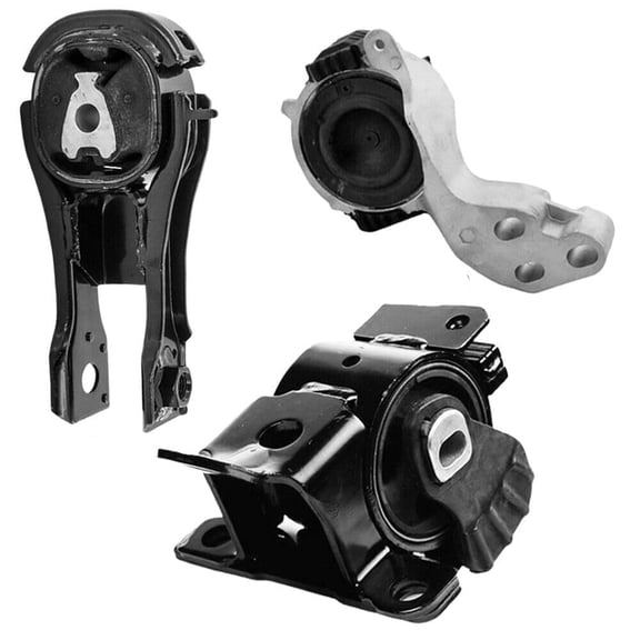 4M Auto Parts. Engine Mount, Insert of Engine Mount & Transmission Mount 3PCS Set. Part Numbers: 10189 9830 9813