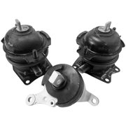4M Auto Parts Hydraulic Front, Rear & Right Engine Motor Mounts 3PCS Set for Automatic Transmission. Parts 9965, 9964, 10043. A45002, A45003, A65093