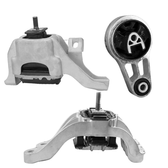 4M Auto Parts. Rear, Hyd. Right Engine Mounts & Left Automatic Transmission Mount 3PCS For Turbocharged, DOHC. Part Numbers 10142 10032 10037