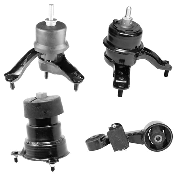 4M Auto Parts Right, Front Engine Mounts, Right Engine Torque Strut Mount & Left Transmission Mount 4PCS Parts 9236 9843 9237 9588
