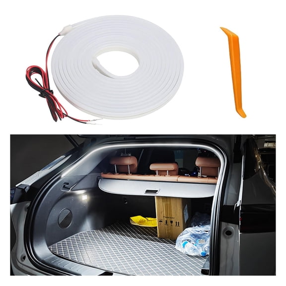 4M Car Trunk LED Light Strip Waterproof Atmosphere Light Interior Lamp Decoration Universal Fit for Car Trunks SUVs Vans