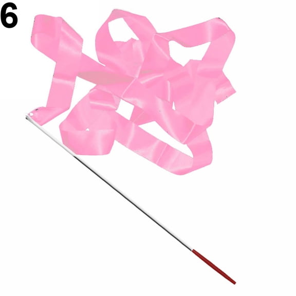 4M Colorful Dance Ribbon Gym Rhythmic Art Gymnastic Streamer Twirling Rod Stick