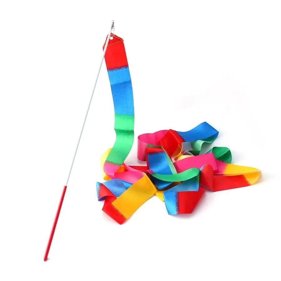 4M Colorful Gym Ribbons Dance Ribbon Rhythmic Art Gymnastic Ballet ...