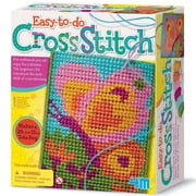 4M Easy-To-Do - Cross Stitch - DIY Sewing Craft Kit, Create A Mini Tote Bag, Colorful Yarn, Master Stitching Techniques, Beginner-Friendly, Kids 8+