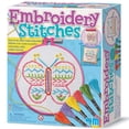 thumbnail image 1 of 4M: Easy-To-Do: Embroidery Stitches - DIY Craft Set, Learn 10 Basic Skills, Floss-Stencils-Hoops-Canvases-Accessories, All-In-1, Beginners & Kids 8+, 1 of 11