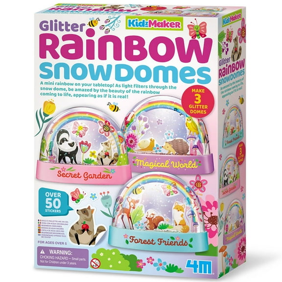 4M - Glitter Rainbow Water Domes