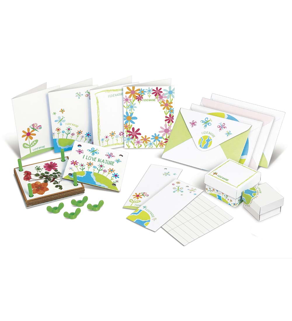 4M Green Creativity Pressed Flower Art Kit with Cards and Boxes