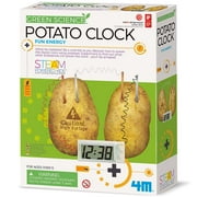4M Green Science Potato Clock - DIY & Experience Battery-Free Renewable Energy, Power A Digital Clock, STEM Learning Craft Activity Kit, Kids Age 5+