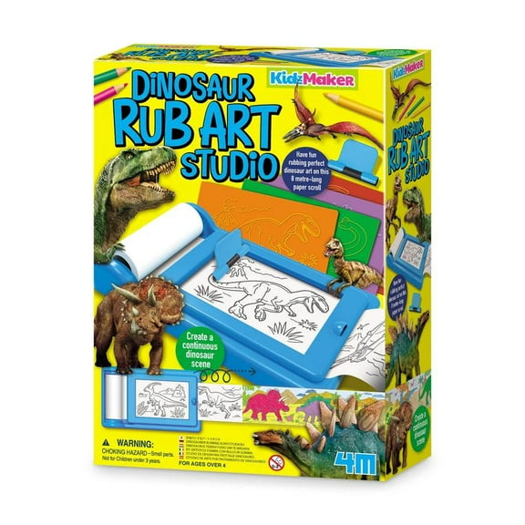 4M - Kidz Maker Dinosaur Rub-Art