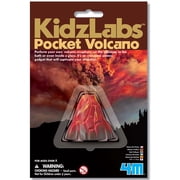 4M KidzLabs Pocket Volcano - Create Mini Tabletop Volcanic Eruptions, Baking Soda, Chemical Reactions Kit, STEM Science Activity Set, Kids Ages 5+