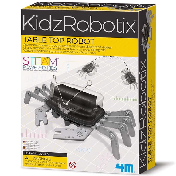 4M Robot Tabletop Crab, Build Kit for Kids 8-12, Edge Detection ...