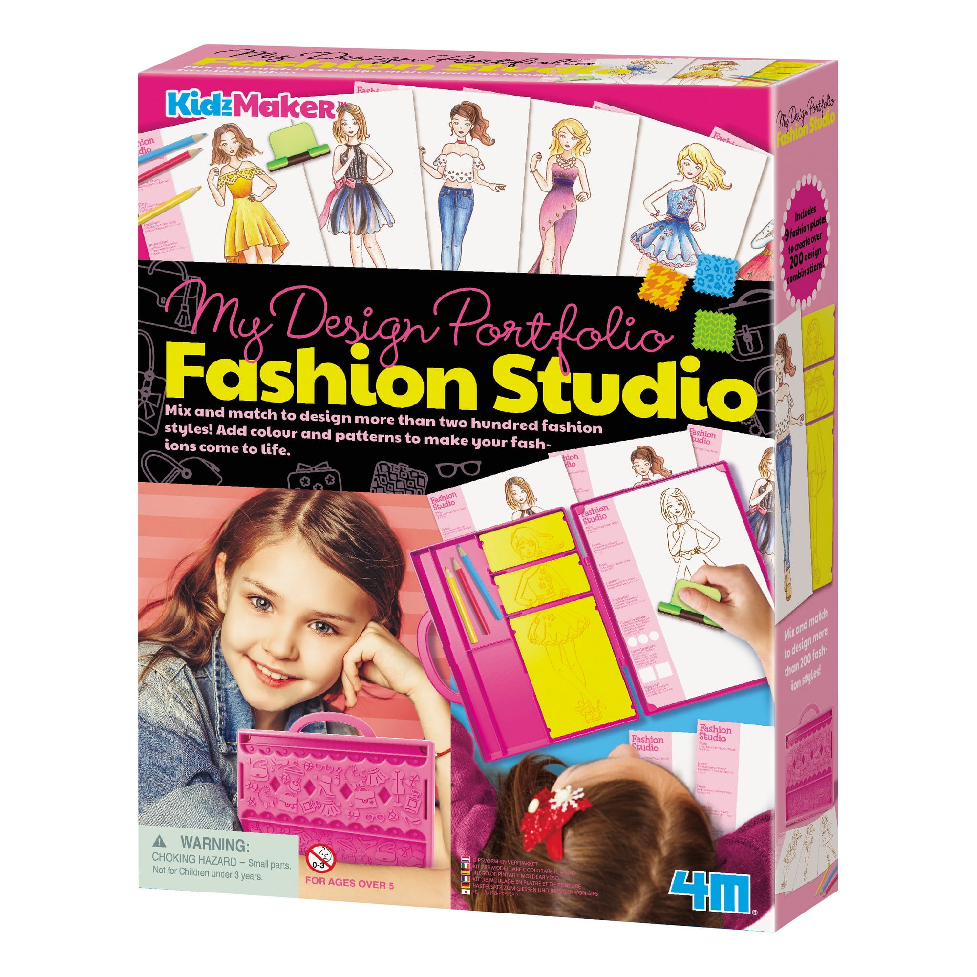 Free Shipping! 4M Kidzmaker My Design Portfolio Fashion Studio Kit - Walmart.com - Walmart.com