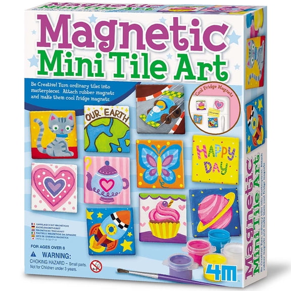 4M Magnetic Tile Art & Craft Kit (27 Pieces)