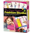 thumbnail image 1 of 4M: KidzMaker: My Design Portfolio Fashion Studio - Design & Draw Outfits, Mix & Max Pattern Rubbing Plates, Travel Case, Arts & Craft Set, Kids 5+, 1 of 11