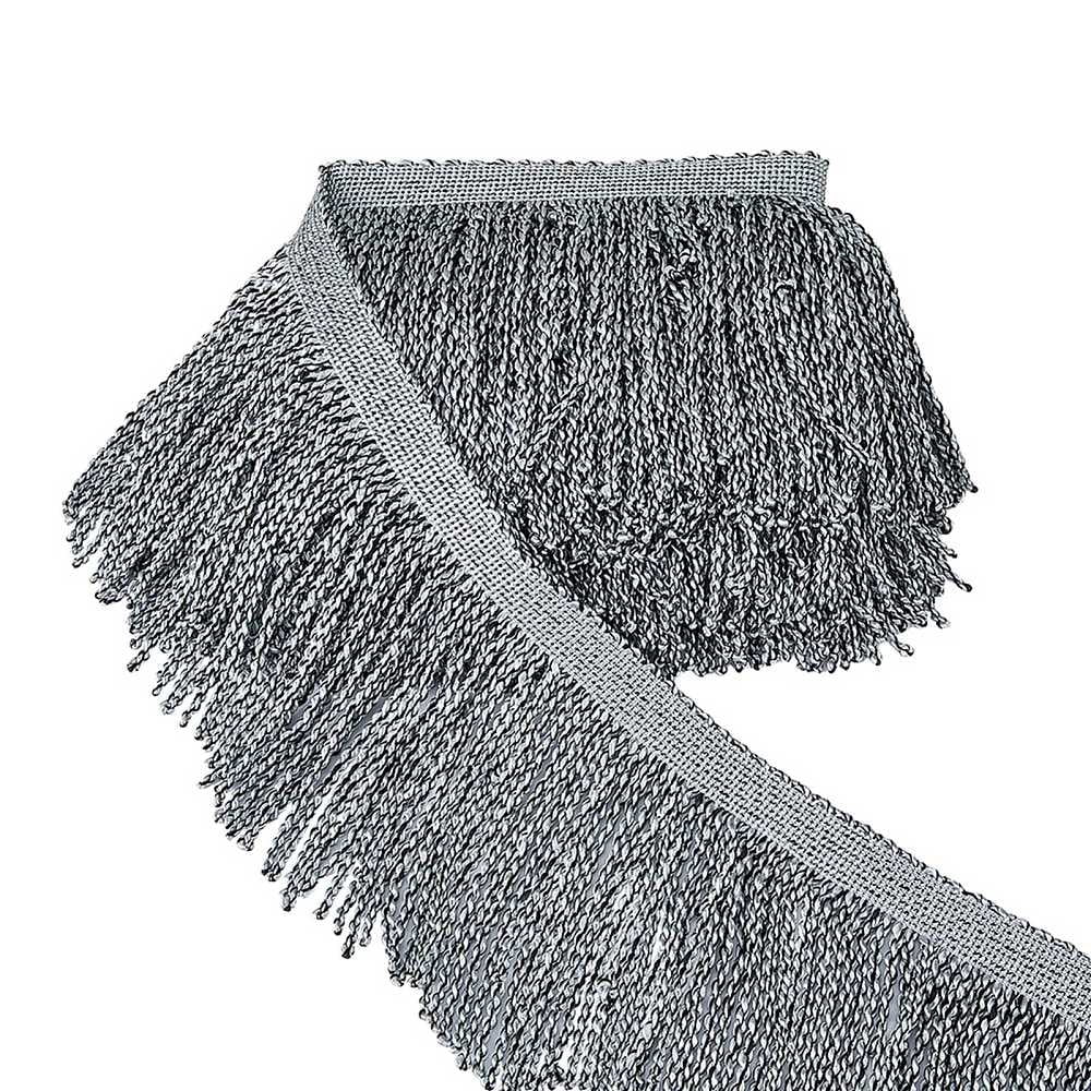 4M Polyester Tassel Lace Ribbon Fringe Lace Trim Macrame Lace Ribbon Gray 6-1/8~6-1/4 inch(155~160mm) about 4.37 Yards(4m)/Bag