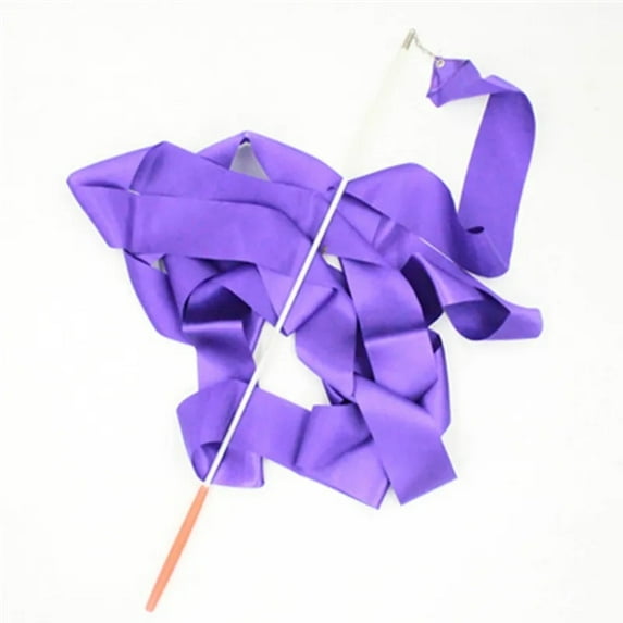 4M Ribbon Colorful Dance Stick Dance Ribbon Gym Rhythmic Art Gymnastic Streamer Twirling Rod Stick