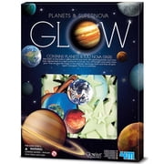 4M Glow Planets & Supernova - 100 Glow-In-The-Dark Wall & Ceiling Stick-Ons, Light Charging, Various Sizes, Adhesive Tabs, Kids Room Decoration