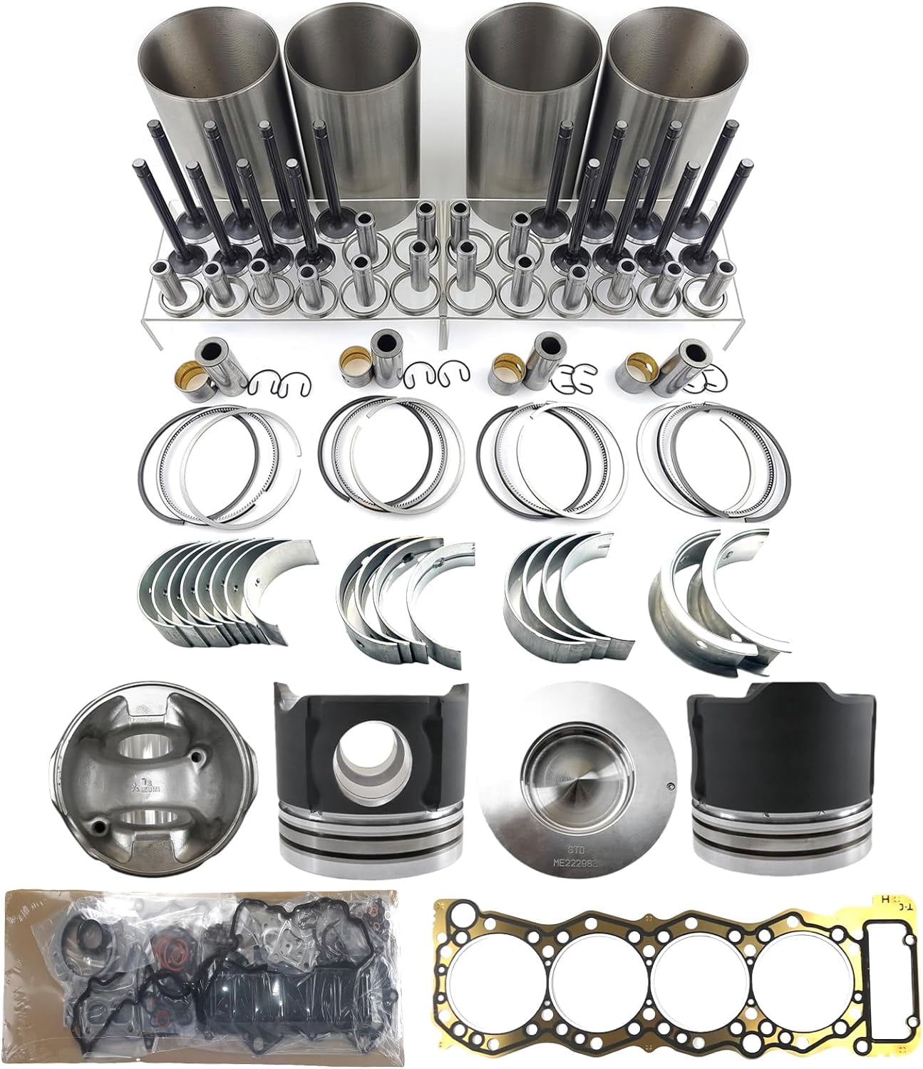 4me Engine Part 4M50 Engine Overhaul Rebuild Kit For Mitsubishi 4M50 4M50T Engine Parts ...