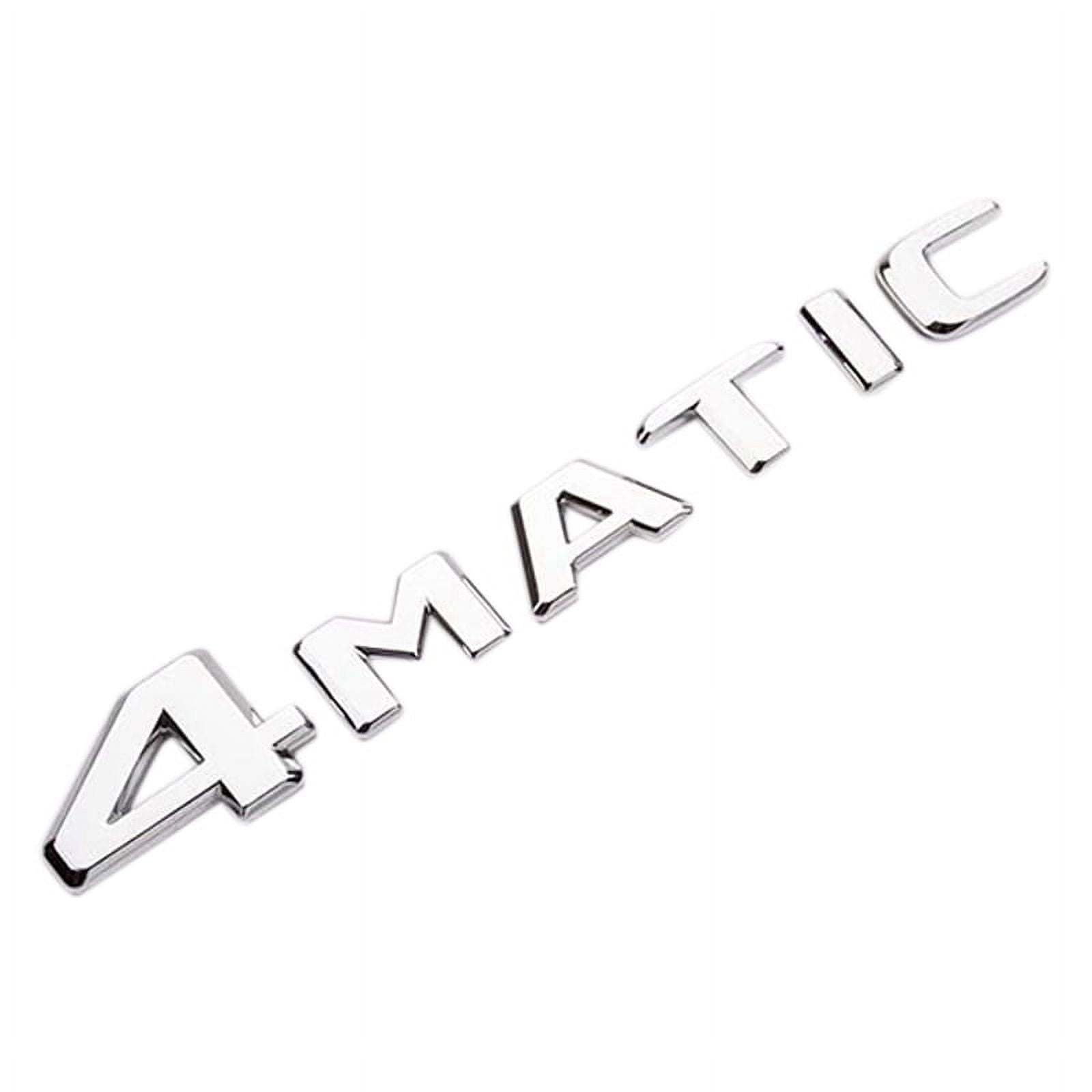 4MATIC Silver Auto Trunk Door Bumper Badge Decal Emblem Adhesive Tape  Sticker Replacement for 