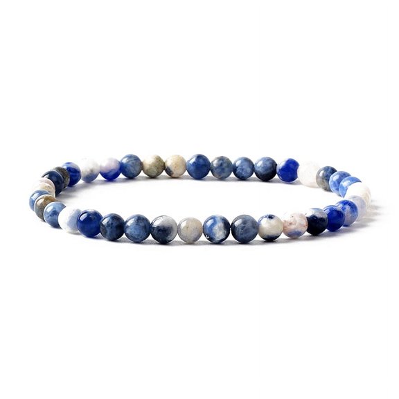 4MM Blue Crystal Tiny Beads Bracelets For Women Green Bead Natural Stone Bracelets & Bangles Handmade Healing Reiki Yoga Jewelry