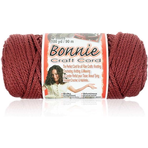 4MM Bonnie Cord 100 Yards Wine Macrame Cord