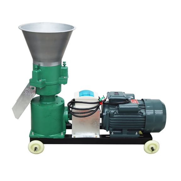4MM Chicken Feed Pellet Mill Machine Animal Feed Granulator Machine Electric Food Mill Grinder Three-Head Pressure Roller 220V 200kg/h